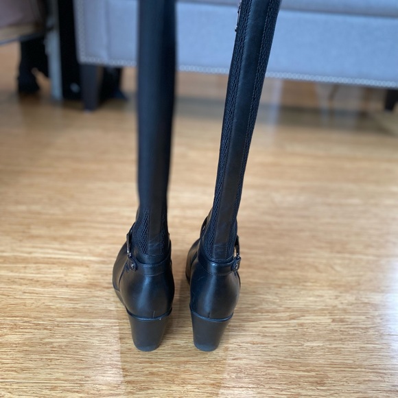 Blondo Lana Leather Waterproof Tall Wedge Riding boot with Stretch 8.5 - Picture 6 of 13